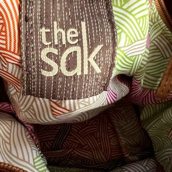 The Sak Medium Shoulder Bag Boho Two Toned Leather Braided Strap - Picture 4 of 10